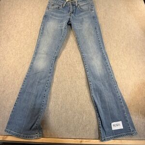 Levis 518 Superlow Bootcut Jeans Womens 1L Medium Wash Denim Low Rise Flare